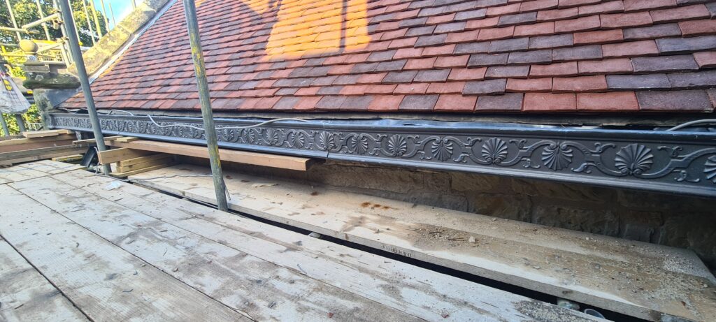 Restoration and Reproduction of Ornamental Lead Gutters – Wakehurst House